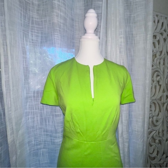 Diane Von Furstenberg Agatha Knit Suiting Green Dress Size 10 - Picture 6 of 11